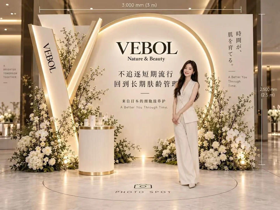 VEBOLブースのフォトスポットのイメージ図